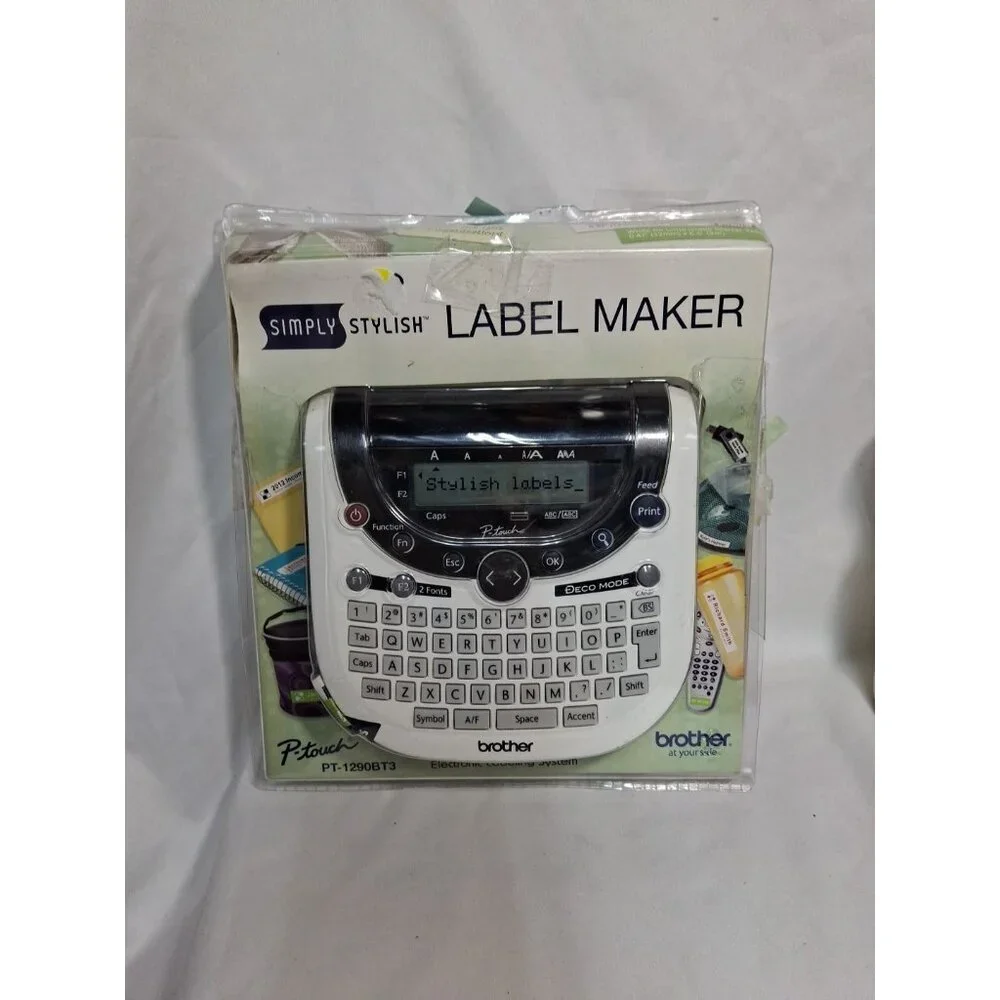 BROTHER Simply Stylish Label Maker PT-1290BT3 P-Touch Electronic System,